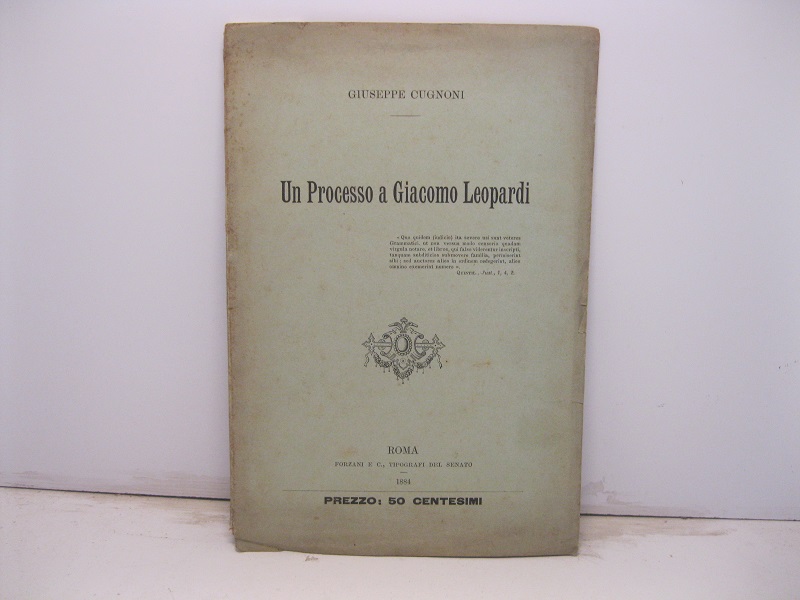 Un processo a Giacomo Leopardi